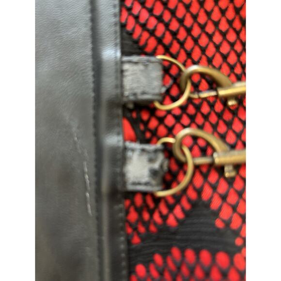 Charmian Skull Bones Red‎ Black Corset Gothic Steampunk Valentine Costume 5XL - Picture 16 of 16